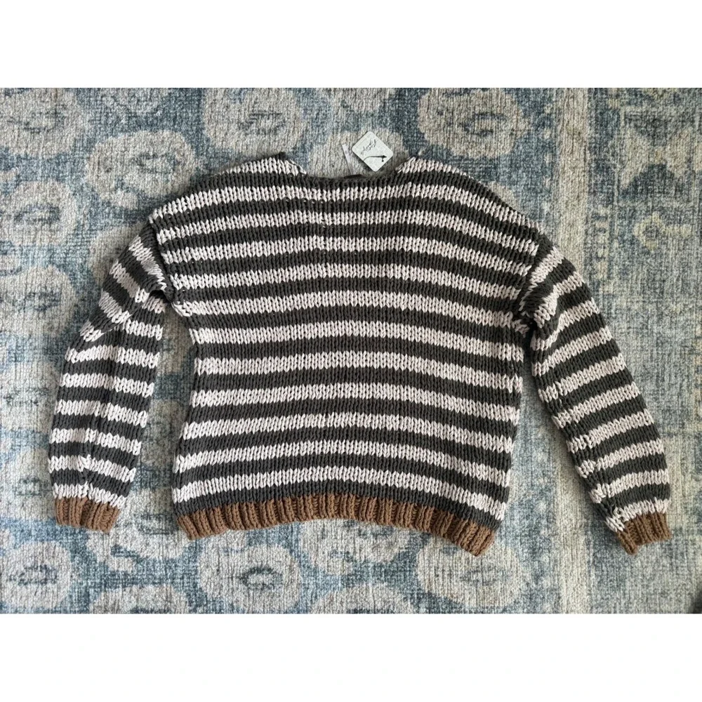 Free People Portland Pullover Sweater in Seaweed Shell Size XS‎ NWT